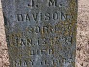 OK, Grove, Buzzard Cemetery, Davison, Joseph M. Headstone (Closeup)