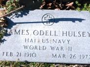 OK, Grove, Buzzard Cemetery, Hulsey, James Odell Military Footstone