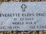 OK, Grove, Buzzard Cemetery, Price, Everette Eldin Military Footstone