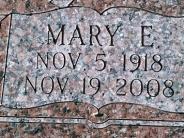 OK, Grove, Buzzard Cemetery, Rains, Mary E. Headstone Closeup