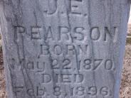 OK, Grove, Buzzard Cemetery, Pearson, J. E. Headstone (Closeup)
