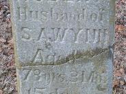OK, Grove, Buzzard Cemetery, Wynn, Robert Headstone (Closeup)