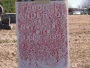 OK, Grove, Buzzard Cemetery, Anderson, Trudie C. Headstone Rubbing