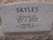 OK, Grove, Buzzard Cemetery, Skyles, Laplessa Headstone Back View