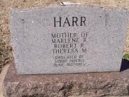 OK, Grove, Buzzard Cemetery, Harr, Marie Headstone (Back View)