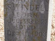 OK, Grove, Buzzard Cemetery, Swindell, Mary A. Headstone (Closeup)