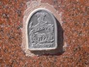 OK, Grove, Buzzard Cemetery, Jones, Luther M. & Nannie S. Headstone Backview Crest Closeup