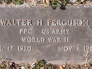 OK, Grove, Buzzard Cemetery, Ferguson, Walter Harry Military Footstone