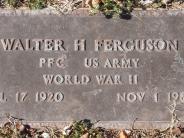 OK, Grove, Buzzard Cemetery, Ferguson, Walter Harry Military Footstone