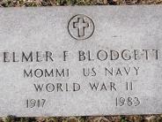 OK, Grove, Buzzard Cemetery, Blodgett, Elmer F. Military Footstone