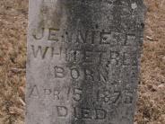 OK, Grove, Buzzard Cemetery, Whitetree, Jennie E. Headstone
