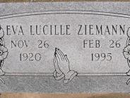 OK, Grove, Buzzard Cemetery, Ziemann, Eva Lucille Footstone