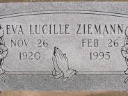OK, Grove, Buzzard Cemetery, Ziemann, Eva Lucille Footstone