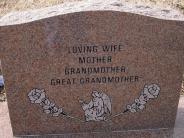 OK, Grove, Buzzard Cemetery, Howard, Alice Marie Headstone (Back View)