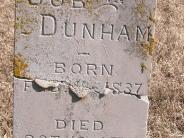 OK, Grove, Olympus Cemetery, Dunham, Job Headstone (Close Up)