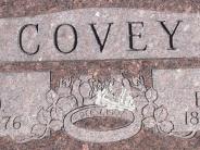 OK, Grove, Olympus Cemetery, Headstone Close Up, Covey, Jesse D. & Effie Mae 