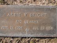 OK, Grove, Olympus Cemetery, Military Headstone, Bright, Arbie V. 