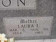 OK, Grove, Olympus Cemetery, Wilson, Laura L. Headstone (Close Up)