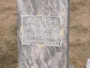 OK, Grove, Olympus Cemetery, Headstone Rubbing, McMahan, Wm. 