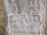 OK, Grove, Olympus Cemetery, Headstone Rubbing Close Up, McMahan, Wm. 