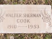 OK, Grove, Olympus Cemetery, 2nd Headstone, Cook, Walter Sherman Sr. 