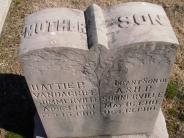 OK, Grove, Olympus Cemetery, Summerville, Hattie P. Vandagriff & Infant Son Headstone (Top View)