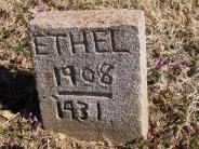 OK, Grove, Olympus Cemetery, Unknown, Ethel Headstone (Close Up)
