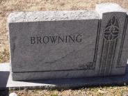 OK, Grove, Olympus Cemetery, Headstone Back View, Browning, John C. & Nettie (Hulsey) 