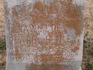 OK, Grove, Olympus Cemetery, Headstone Close Up, Henley, Lina 