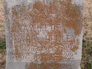 OK, Grove, Olympus Cemetery, Headstone Close Up, Henley, Lina 
