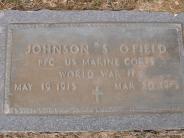 OK, Grove, Olympus Cemetery, Military Headstone, O'Field, Johnson S.