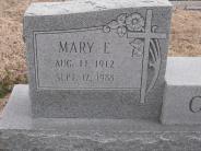 OK, Grove, Olympus Cemetery, Headstone Close Up, O'Field, Mary E. 