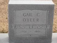 OK, Grove, Olympus Cemetery, Headstone Close Up, Oyler, Gail C. 
