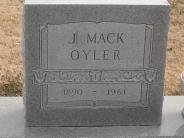 OK, Grove, Olympus Cemetery, Headstone Close Up, Oyler, J. Mack 