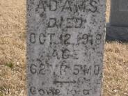 OK, Grove, Olympus Cemetery, Headstone Close Up, Adams, John Q. 