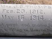 OK, Grove, Olympus Cemetery, Thompson, Si Headstone (Close Up)