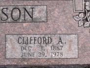 OK, Grove, Olympus Cemetery, Pearson, Clifford A. Headstone (Close Up)