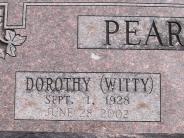 OK, Grove, Olympus Cemetery, Pearson, Dorothy Witty Headstone (Close Up)