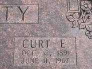 OK, Grove, Olympus Cemetery, Witty, Curt E. Headstone (Close Up)