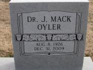 OK, Grove, Olympus Cemetery, Headstone Close Up, Oyler, Dr. J. Mack Jr. 