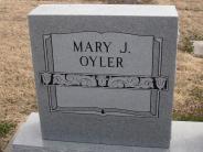 OK, Grove, Olympus Cemetery, Headstone Close Up, Oyler, Mary J.