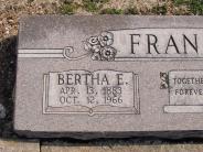 OK, Grove, Olympus Cemetery, Headstone Close Up, Francis, Bertha E. 