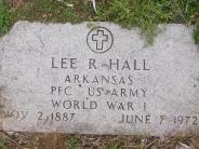 OK, Grove, Olympus Cemetery, Military Headstone, Hall, Lee Roy 