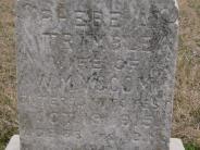 OK, Grove, Olympus Cemetery, Yocom, Phebe A. Trimble Headstone (Close Up)