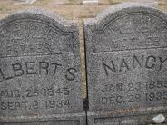 OK, Grove, Olympus Cemetery, Headstone Close Up, Francis, Elbert S. & Nancy 
