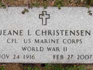 OK, Grove, Olympus Cemetery, Military Headstone, Christensen, Jeane L. 