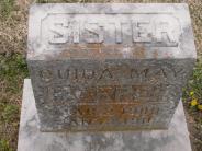 OK, Grove, Olympus Cemetery, Headstone Top View, Harper, Ouida May