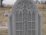 OK, Grove, Olympus Cemetery, Headstone Close Up View 2, Harper, Vernie Henry & Anna Lee