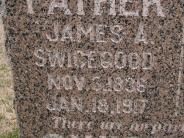 OK, Grove, Olympus Cemetery, Swicegood, James A. Headstone (Close Up)