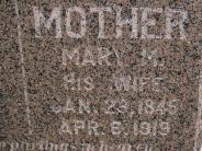 OK, Grove, Olympus Cemetery, Swicegood, Mary M. Headstone (Close Up)